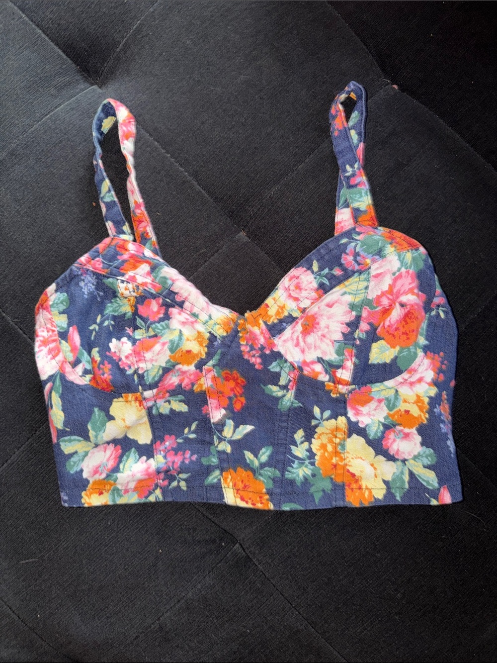 🌸 Floral Corset Crop Top by Intro 🌸